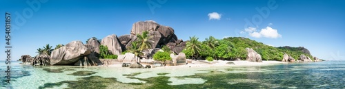 Panoramic view of La Digue in the Seychelles photo