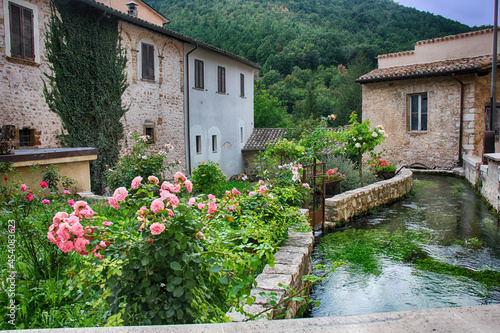 Rasiglia small village in Perugia, Umbria photo