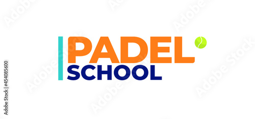 Padel school logo vector