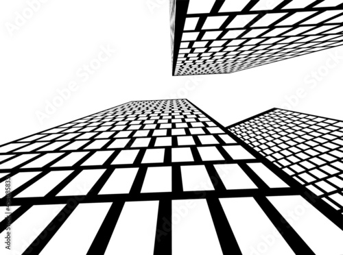 abstract modern architecture 3d design