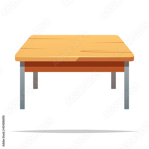 School desk vector isolated illustration