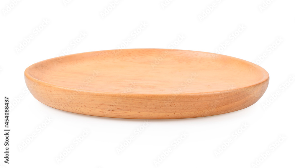 wood plate on a white background wood plate on a white background