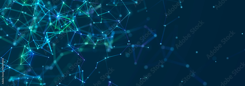 Polygonal background with dots and lines. Network connection structure. Science and technology. 3d Polygonal background with dots and lines. Network connection structure. Science and technology. 3d