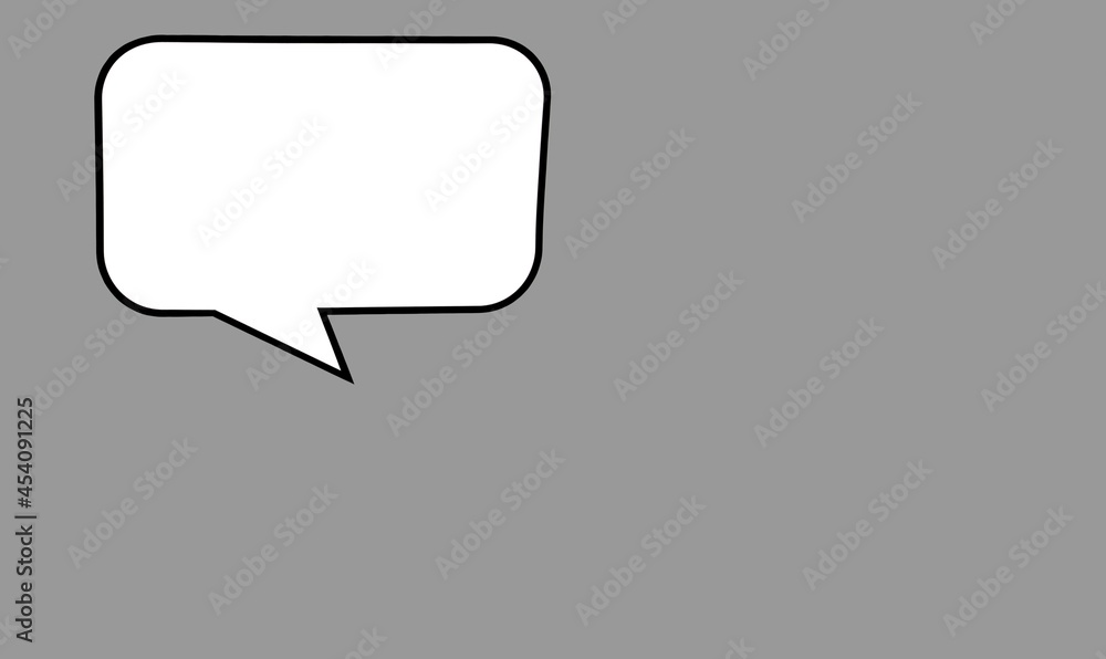 Empty callout for text to illustrate speech on a gray background Empty callout for text to illustrate speech on a gray background