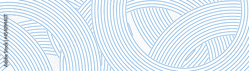 Blue white minimal circular lines abstract futuristic tech background. Vector digital art banner design