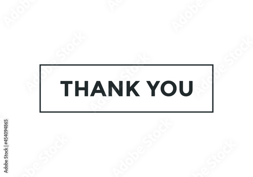thank you text web button. rectangle stroke thank you sign icon label	