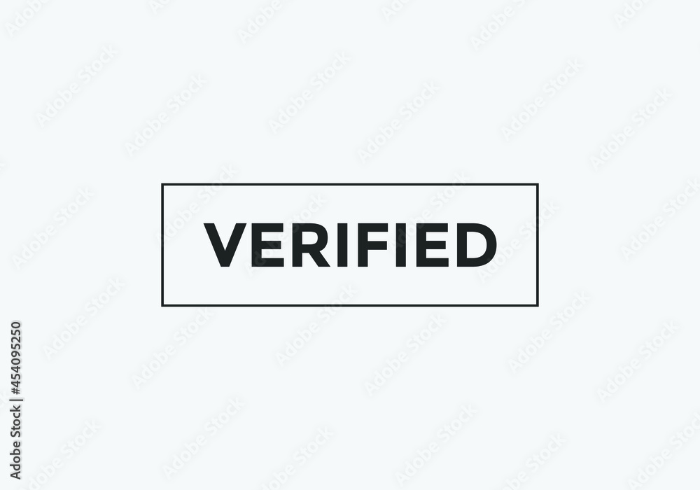 verified text web button. rectangle stroke black color text. sign icon template verified text web button. rectangle stroke black color text. sign icon template