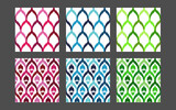 Ethnic seamless patterns collection. Boho textile prints set