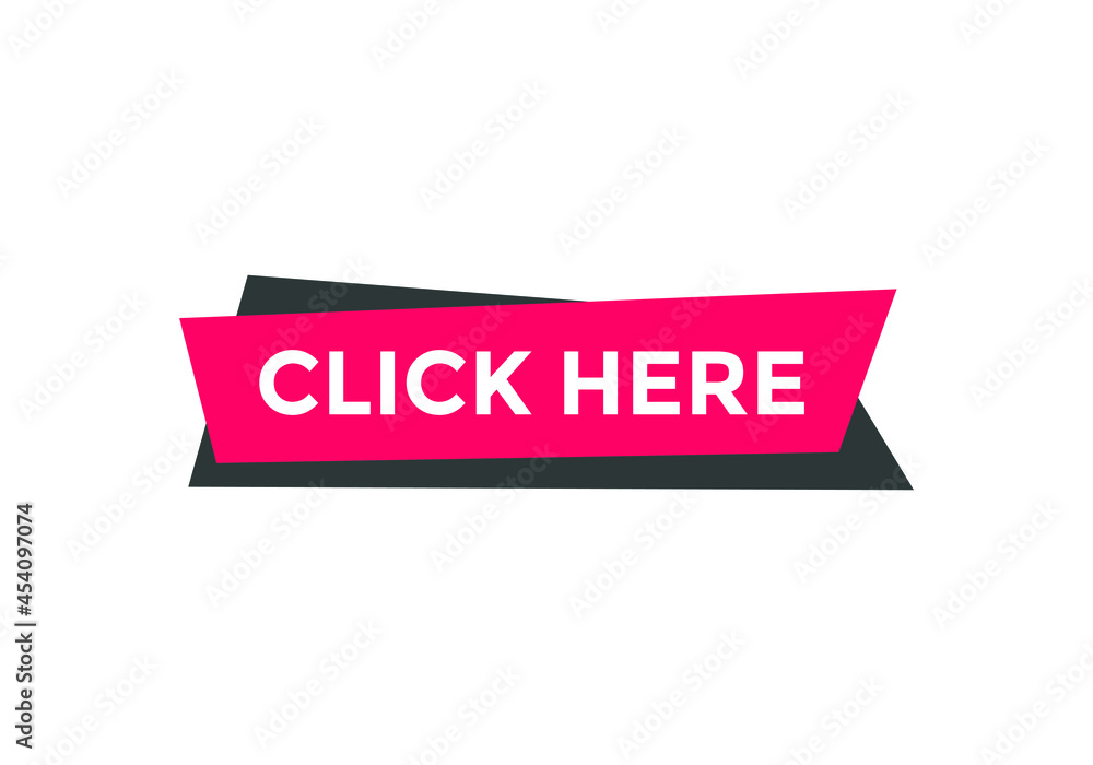 click here text sign icon. rectangle shape template. white color text click here text sign icon. rectangle shape template. white color text