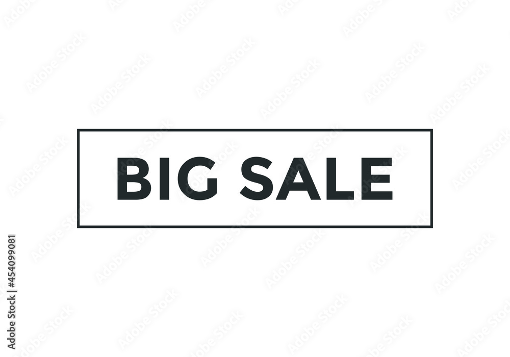 big sale web button. rectangle stroke template. white color text big sale web button. rectangle stroke template. white color text