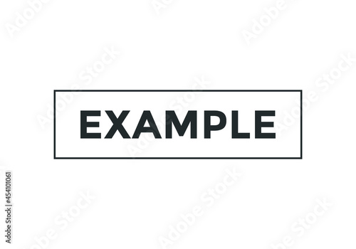 example text sign icon. rectangle stroke white color text web button. example