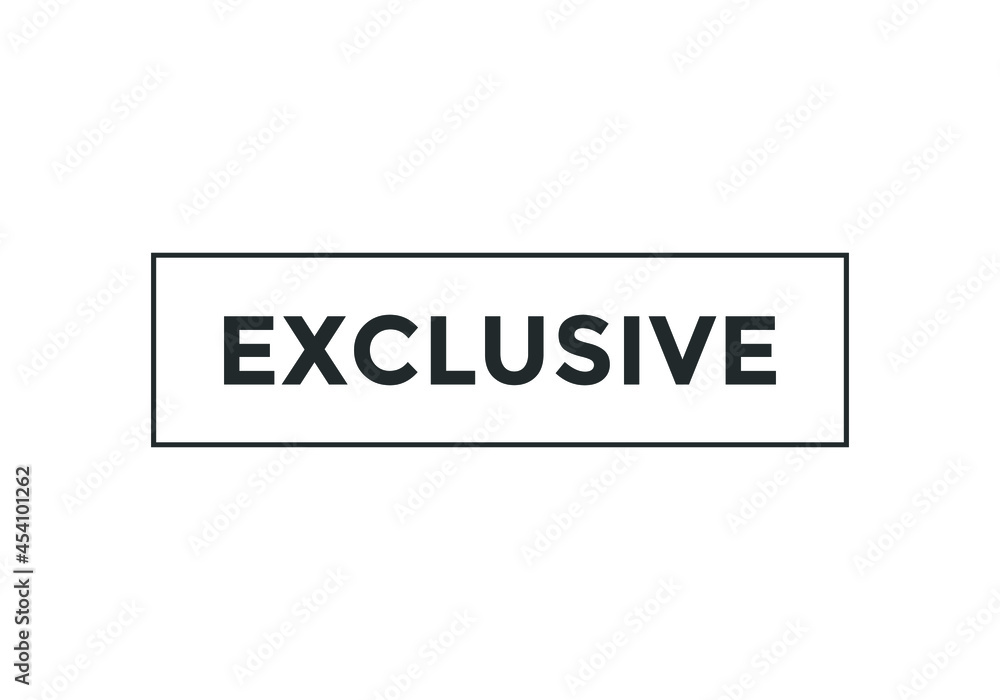 exclusive text sign icon. rectangle stroke white color text exclusive text sign icon. rectangle stroke white color text