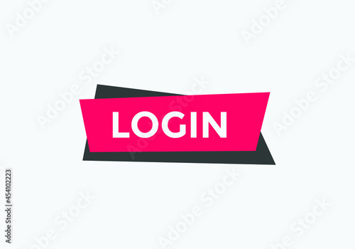 login button. sign icon label login. web button template