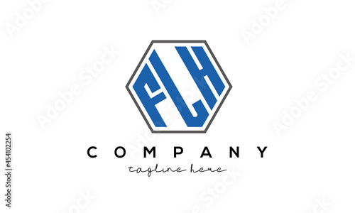 letters FLH creative polygon logo victor template	 photo