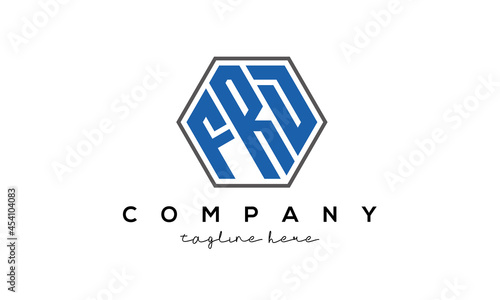 letters FRD creative polygon logo victor template	 photo