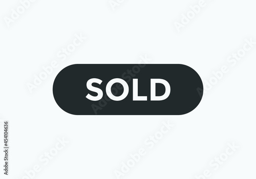sold text web button. sign icon label 