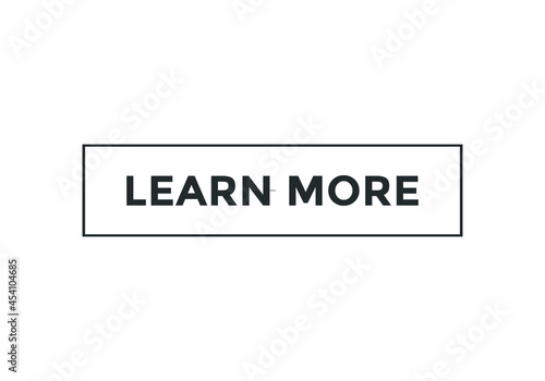 learn more sign icon. learn more text web button.