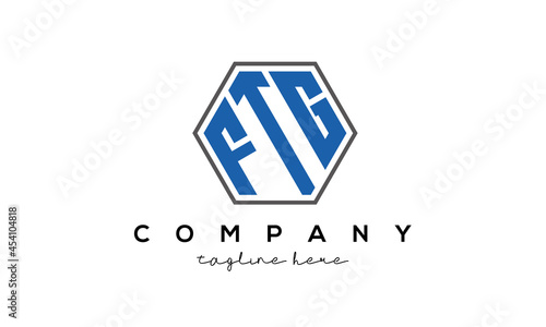 letters FTG creative polygon logo victor template	 photo