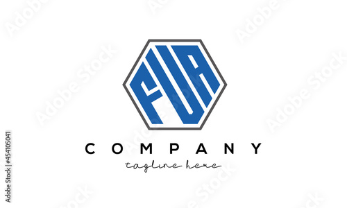 letters FUA creative polygon logo victor template	 photo