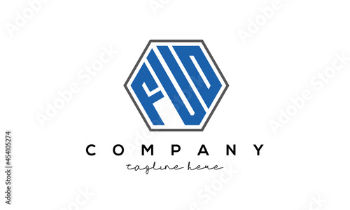 letters FUO creative polygon logo victor template	 photo