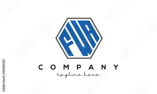 letters FWA creative polygon logo victor template	 photo