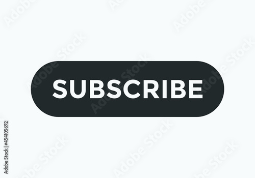 subscribe text button. square shape white color text web button