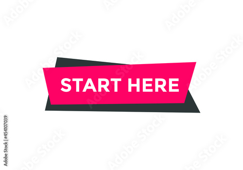 start here text button template
