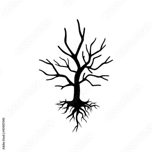 Dead tree icon isolated on white background