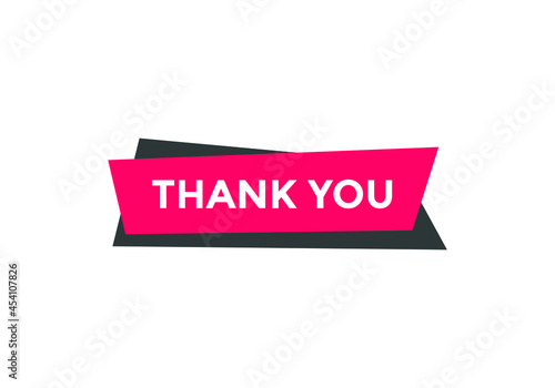 thank you text web button. square shape thank you sign icon label