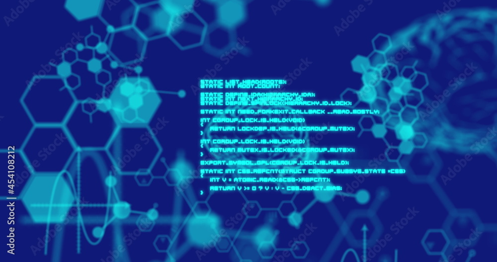 Image of digital brains medical data processing and information flowing on blue background Image of digital brains medical data processing and information flowing on blue background