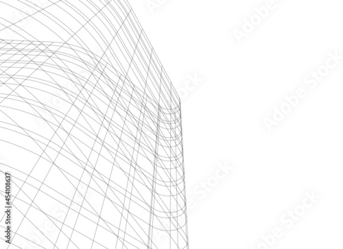 abstract architecture 3d design background