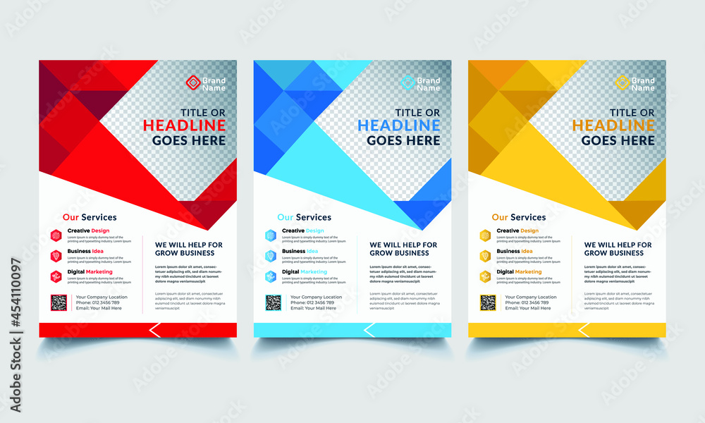 Business brochure flyer design a4 template.Corporate flyer design layout
