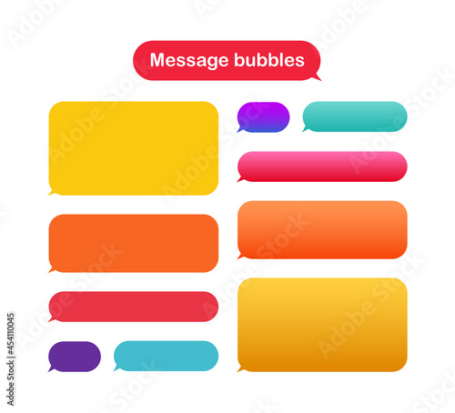 Message bubbles design template for messenger chat.
