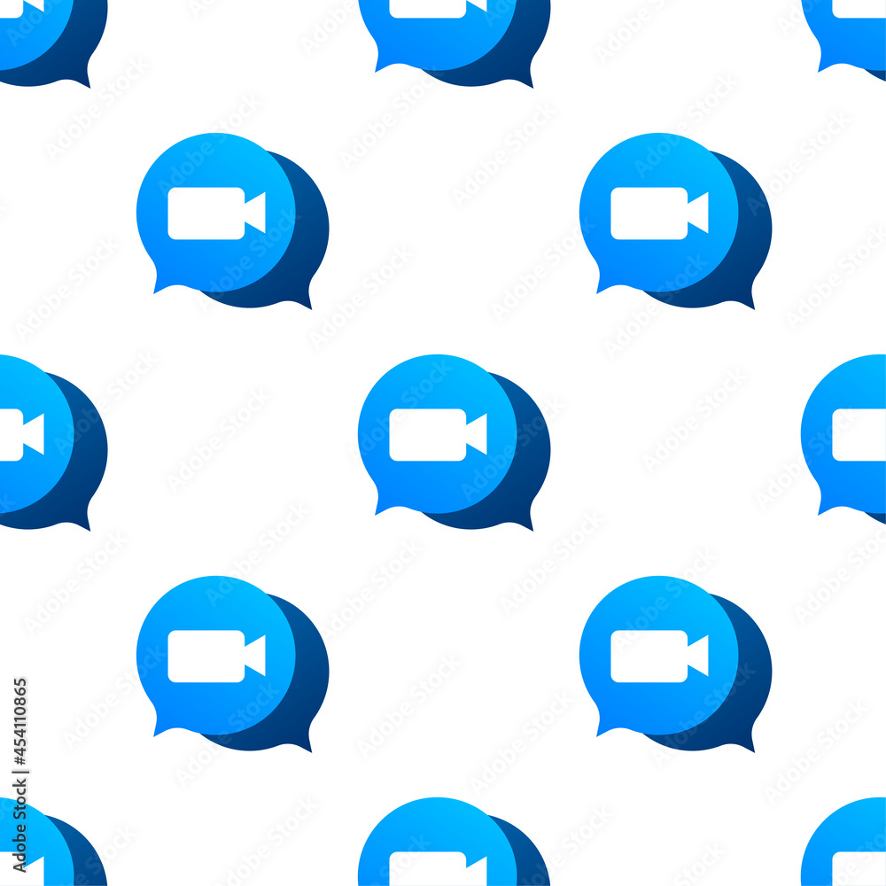 Incoming video call pattern. Message bubble. Vector stock illustration. Incoming video call pattern. Message bubble. Vector stock illustration.