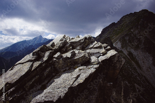 peaks in the mountains