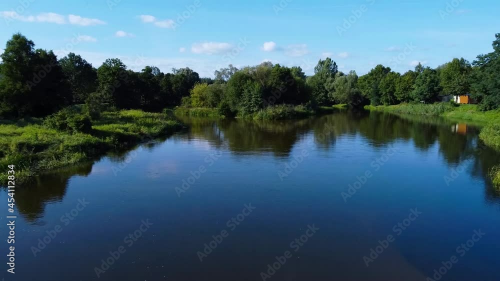The Warta river shown from above in Konopnica, central Poland. The Warta river shown from above in Konopnica, central Poland.