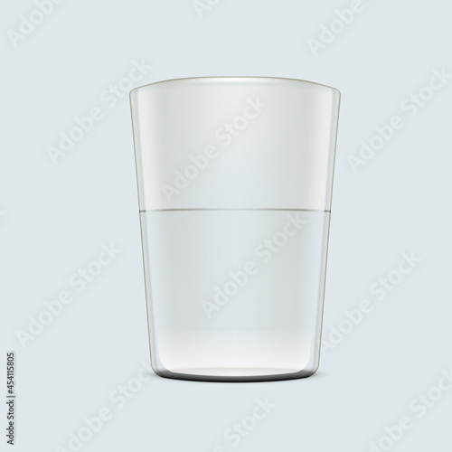 3D Glass Of Water On White Background