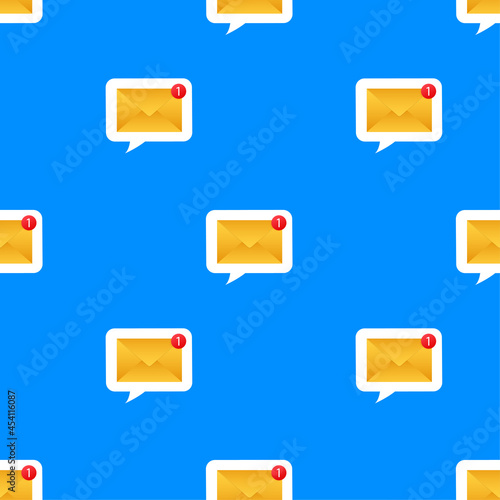 Email notification pattern. New email. Vector illustration.