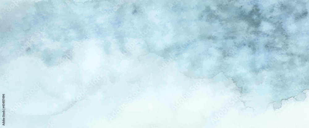 Naklejka premium Abstract light blue watercolor for background