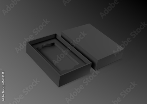 Blank Mobile Box Packaging For Branding Template
