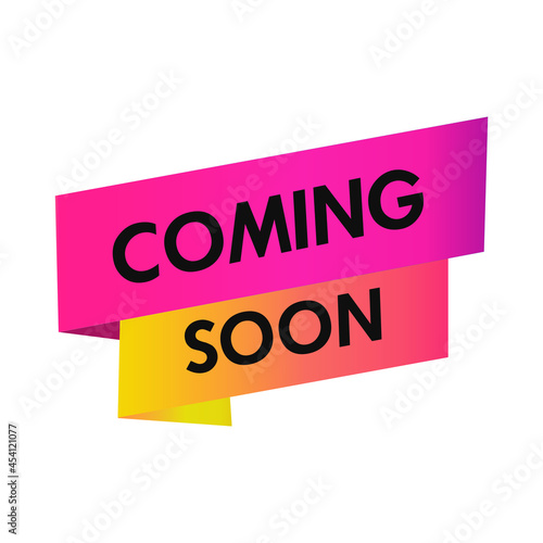 Vector Illustration  Coming Soon Banner Icon. 