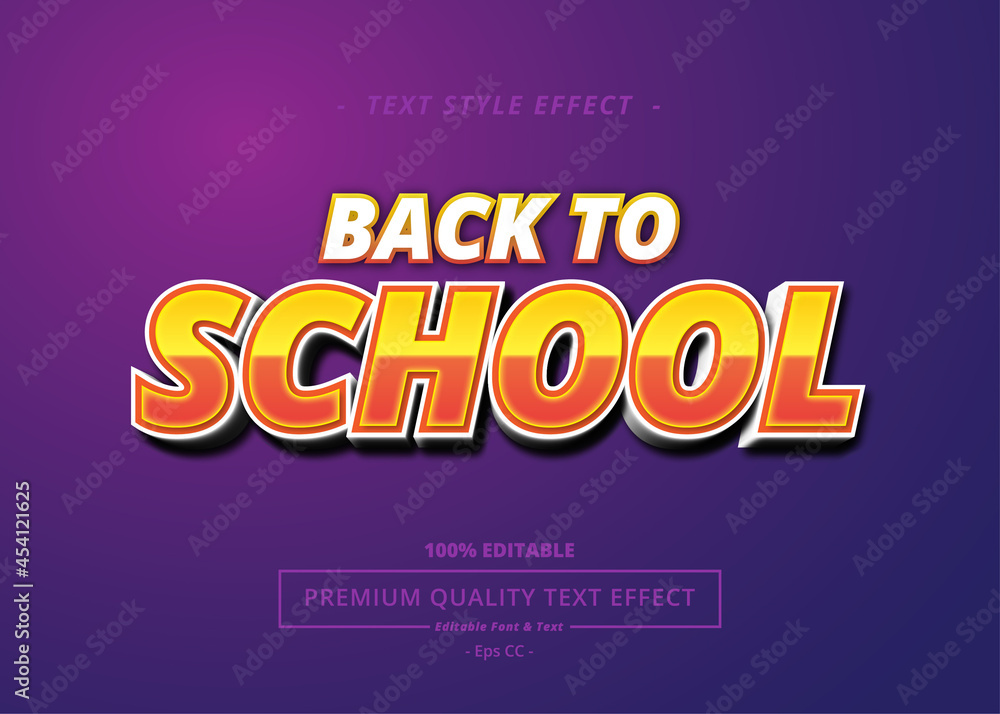 BACK TO SCHOOL TEXT STYLE EFFECT