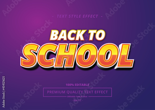 BACK TO SCHOOL TEXT STYLE EFFECT