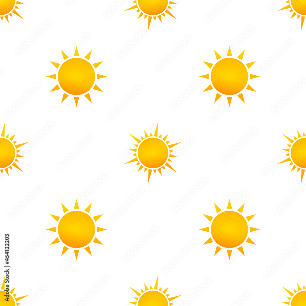 Realistic sun pattern for weather design on white background. Vector illustration. Realistic sun pattern for weather design on white background. Vector illustration.