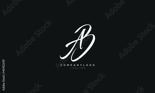 AB, BA, Abstract initial monogram letter alphabet logo design
