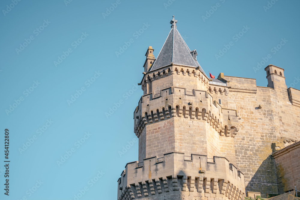 Castle of olite during a sunset