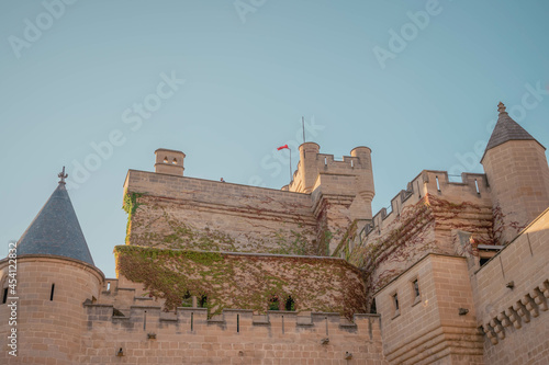 Castle of olite during a sunset