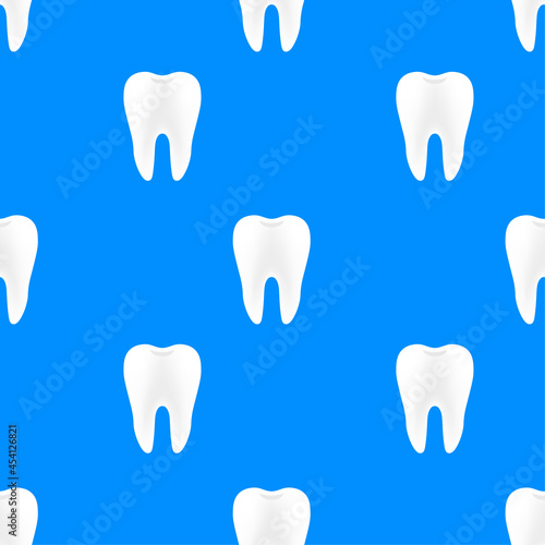 Teeth pattern dentist. Healthy Teeth. Human Teeth. Vector stock illustration.