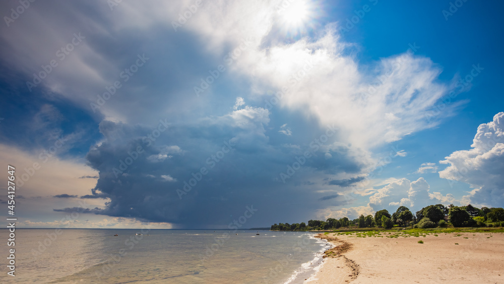 Seascape of the Gulf of Riga, Latvia, Baltic country