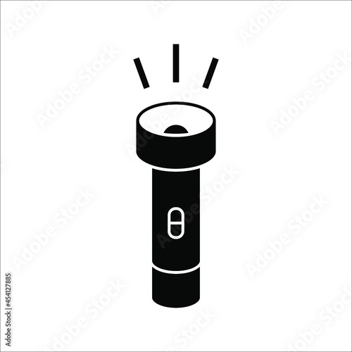 Flashlight symbol modern simple vector icon on white background. color editable eps 10